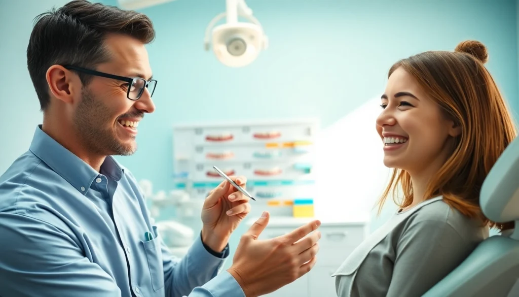 Check braces Myrtle Beach consultation with friendly orthodontist during a bright office visit.
